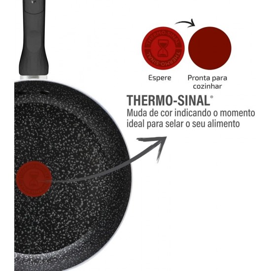 Frigideira 20cm 900ML Rochedo Stone Pro Minerium
